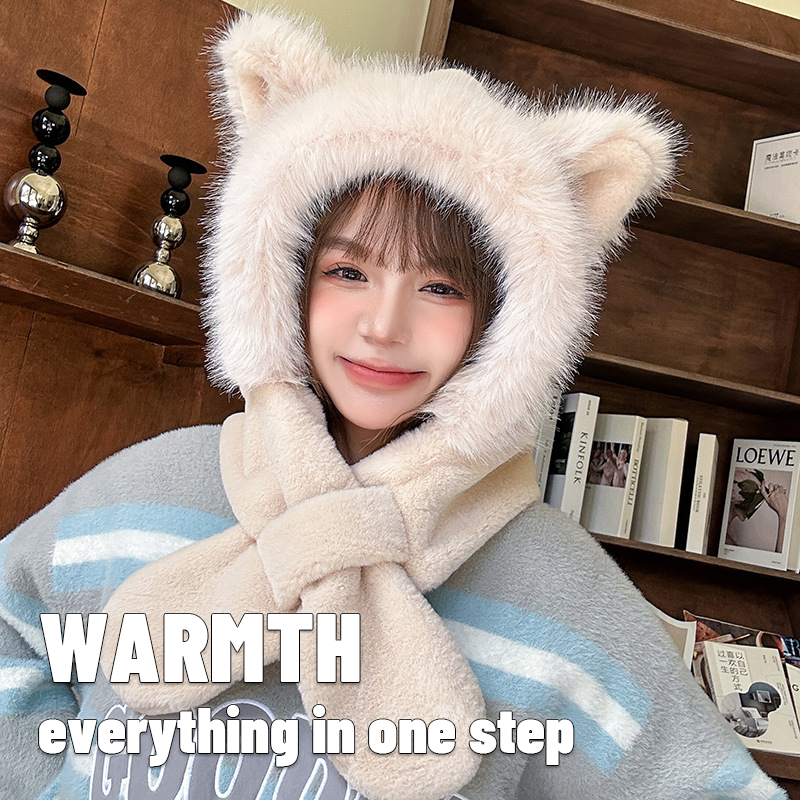 Cute Fox Three-In-One Hat