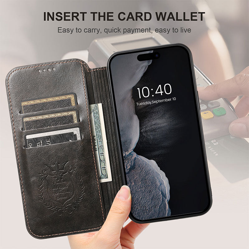 Flip Type Card Magnetic Suction Phone Case