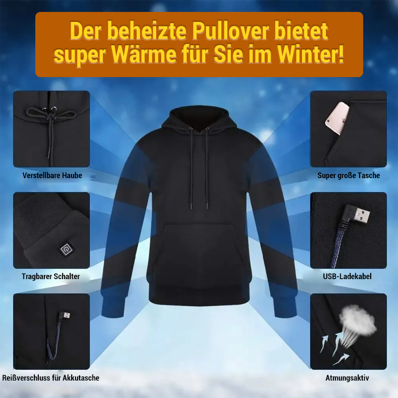 Unisex Beheizter Kapuzenpullover/Unisex heated hoodie