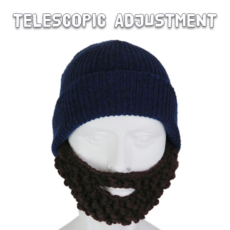 Quirky Bearded Knitted Hat