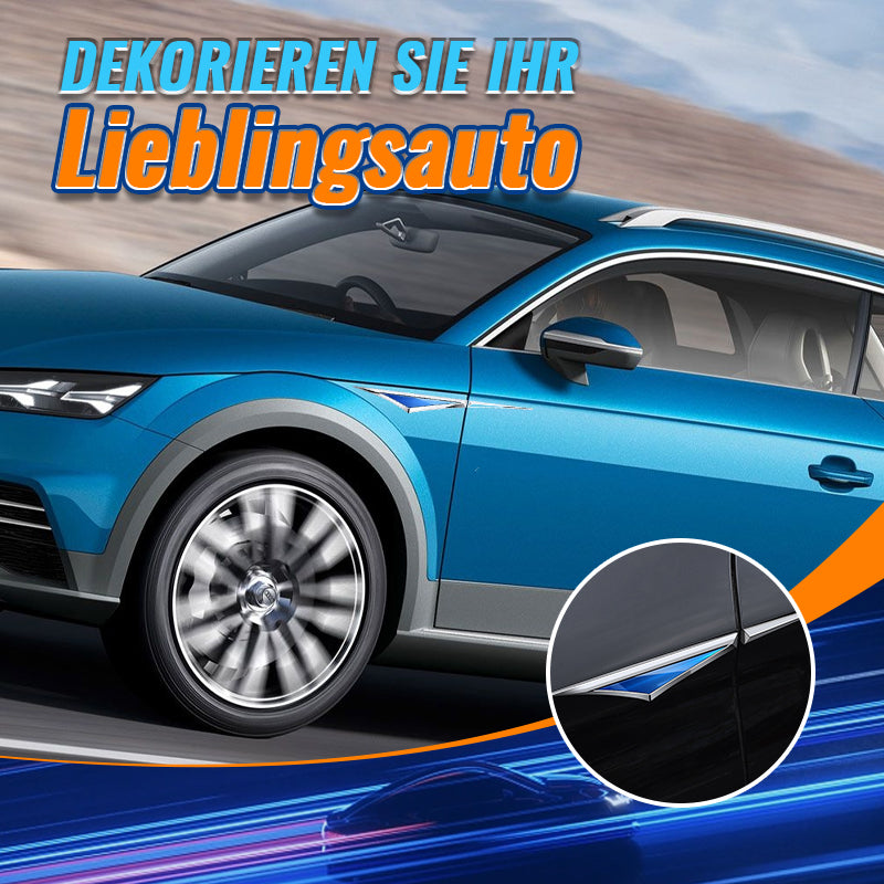 Autoseitenaufkleber aus Edelstahl (1 Paar)/Car metal 3D blade fender side markings