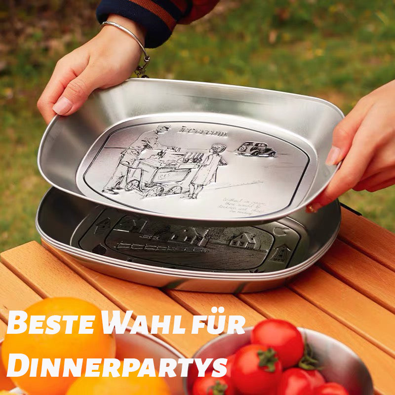 Snack-Snack-Tablett in Bootsform für den Außenbereich（2er-Pack）/Boat-shaped outdoor snack tray (pack of 2)