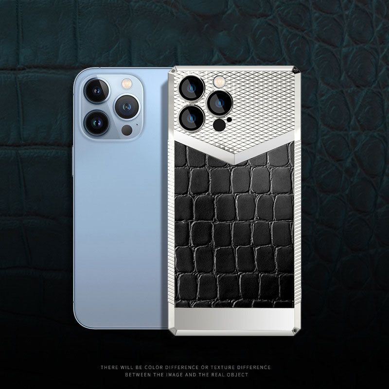 Crocodile Leather Phone Case