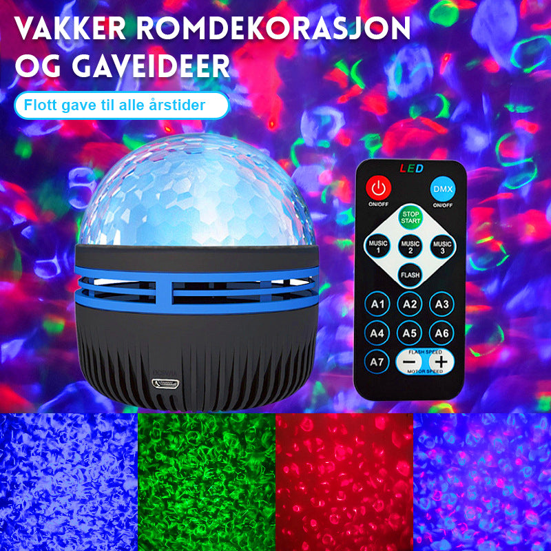 Water Ripple Fjernkontroll Projektor For Omgivelseslys/Water Ripple Remote Control Projector