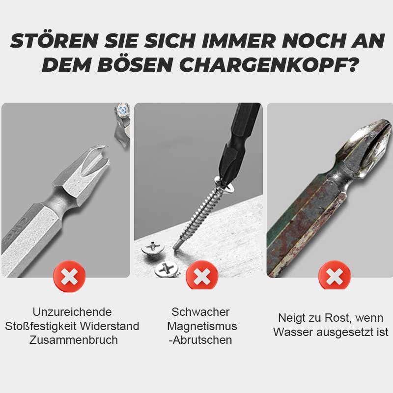 Rutschfester und schlagfester Kreuzbohrer