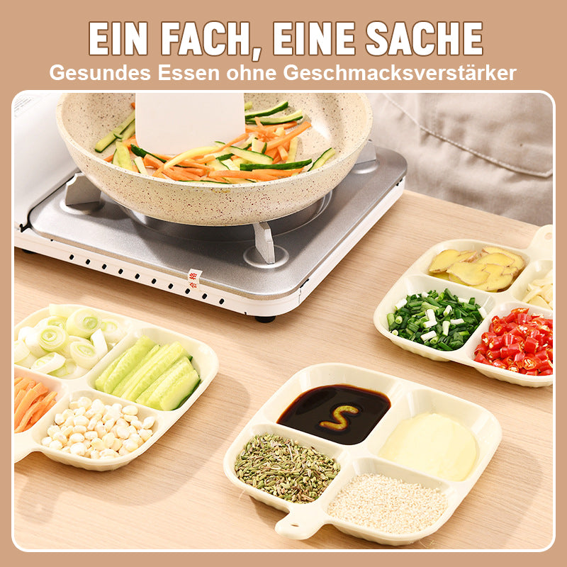 Mehrzweck-Zutatentablett mit vier Fächern für die Küche/Multi-purpose food preparation tray