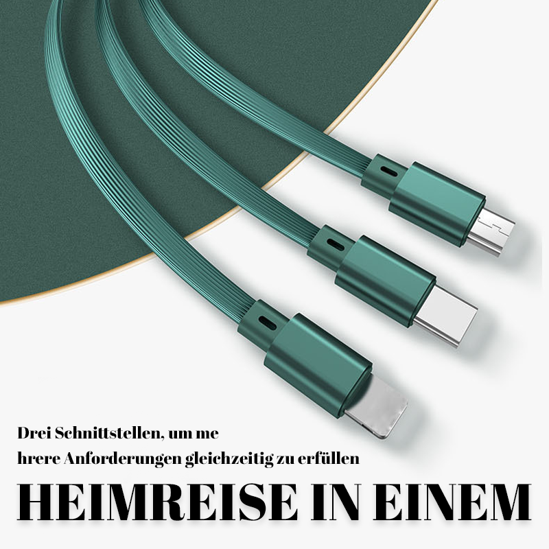 Teleskopierbare ein bis drei Datenkabel/Three-in-one retractable data cable