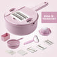 12-in-1 multifunktionaler Lebensmittelzerkleinerer/12-Piece Kitchen Vegetable Cutter Set