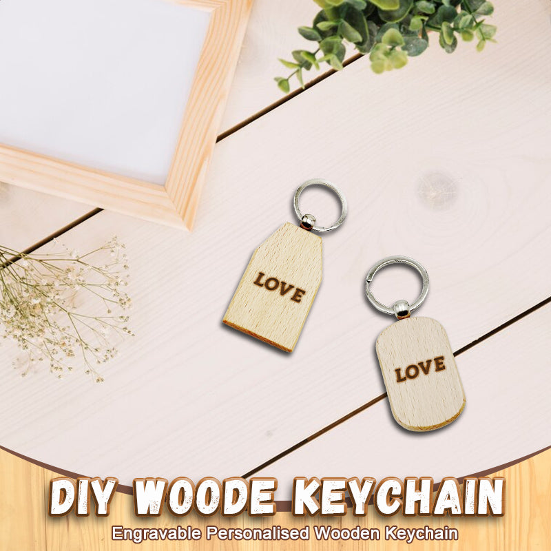 Personalized Wooden Keychain
