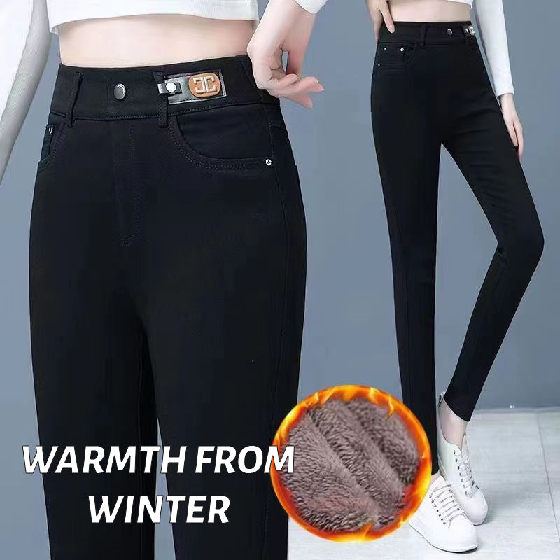 Extra Thick Plush Slim Fit Stretch Pants