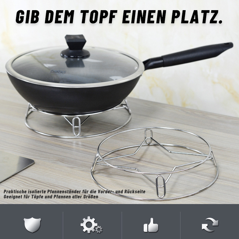 Küchentopfregal aus Edelstahl/stainless steel kitchen pot rack