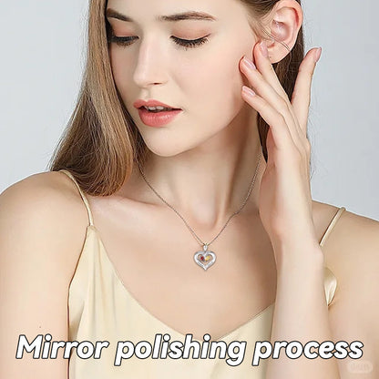 Christmas/Valentine's Day/Anniversary Gift Forever Love Birthstone & Diamond Heart Necklace