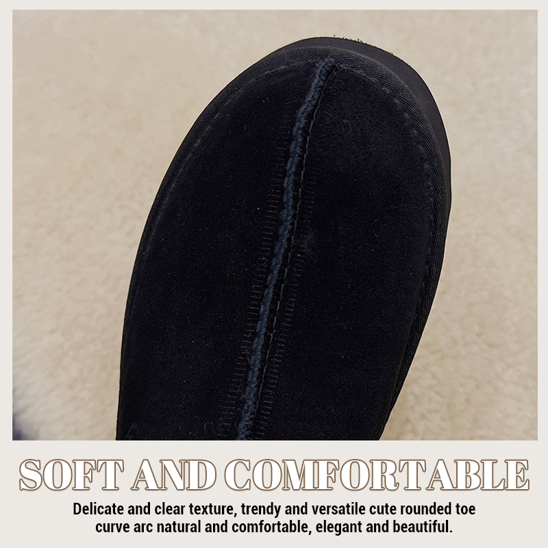 Faux Fur Lining Platform Slippers