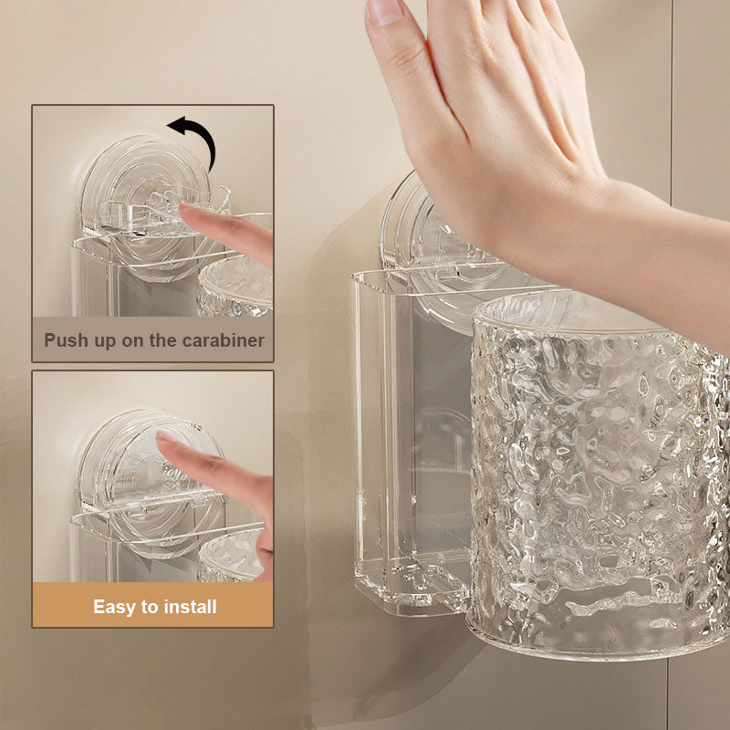 Wall-Mounted Suction Cup Toothbrush Holder