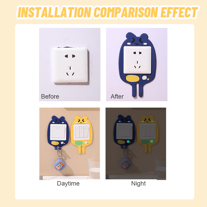 Cartoon Luminous Switch Sticker Hook