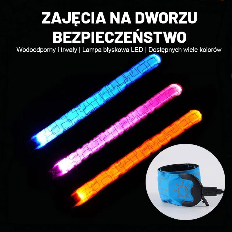 Świecąca opaska klaskająca/LED clapping wrist strap light