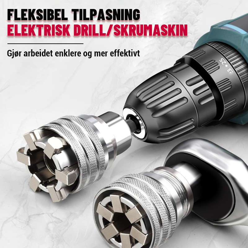 Universal Pipenøkkelsett/Universal socket head wrench set