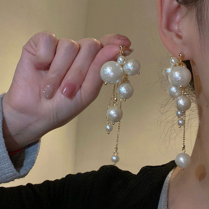 Pearl String Earrings