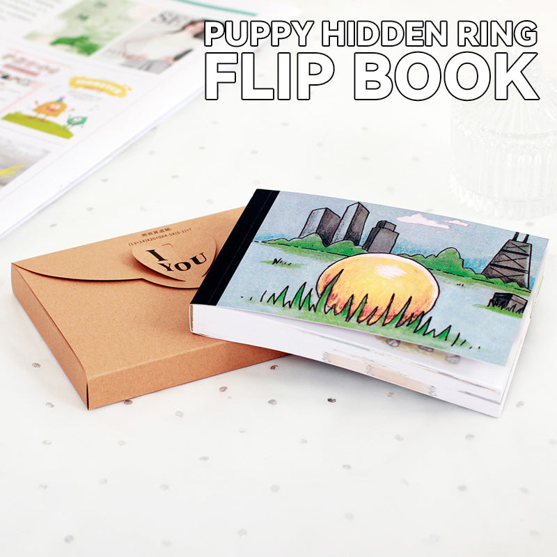 Puppy Hidden Ring Flip Book