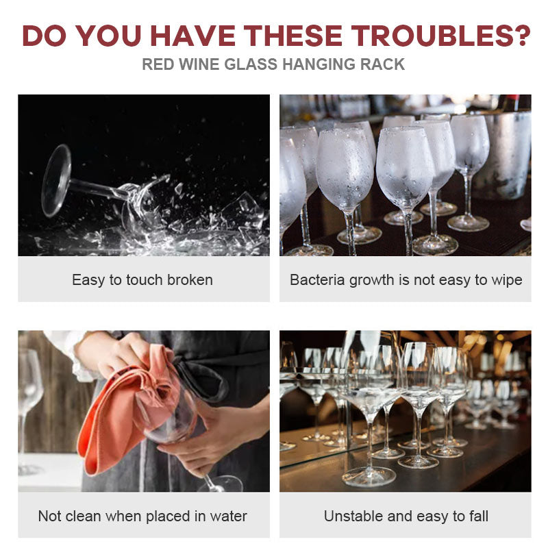 Red Wine Glass Hanging Rack