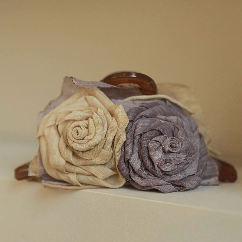 Fabric Dry Rose Hair Clip