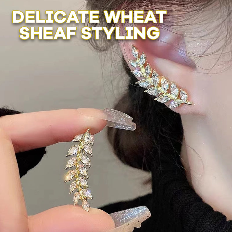 Zircon Wheat Ear Bone Clip