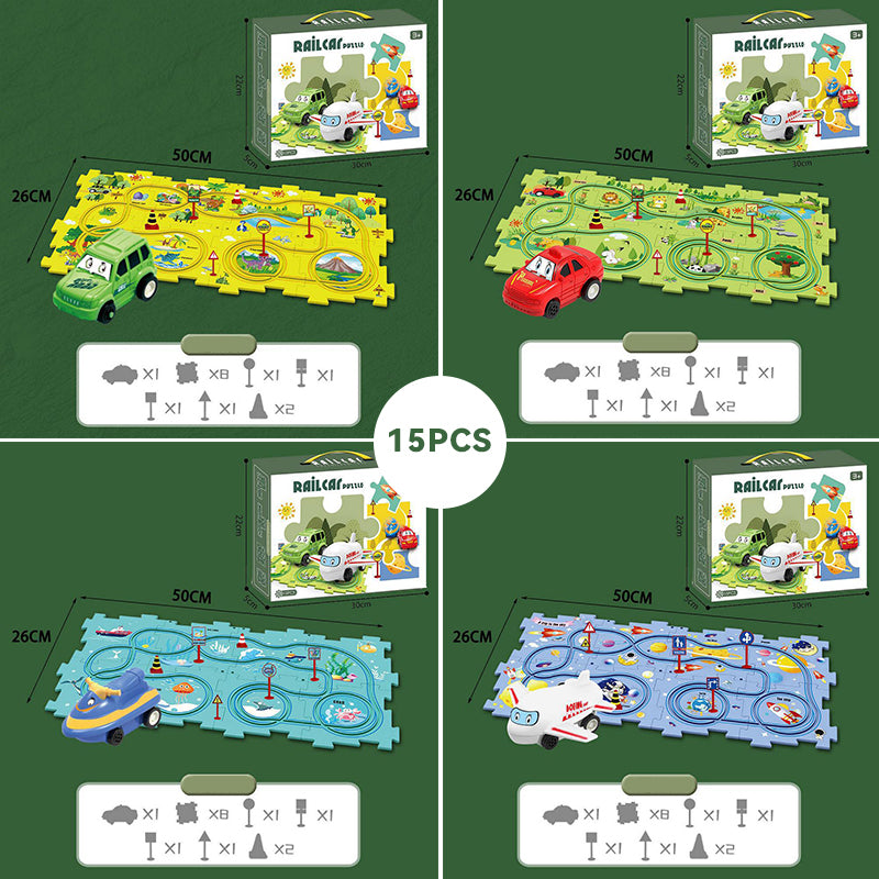 🧩Children's Educational Puzzle Track Car Play Set🧩