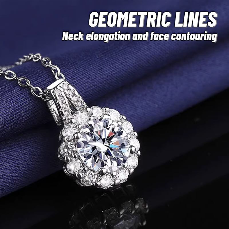 Moissanite Sunflower Pendan