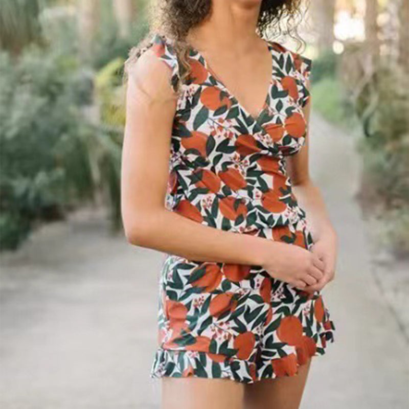 Einteiliger Badeanzug mit integriertem BH und Leggings/One-piece swimsuit with built-in bra and leggings