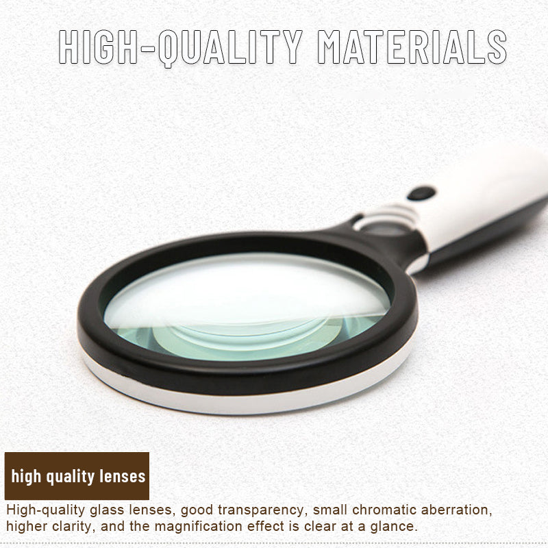 Double Lens Led Light Racket Magnifying Glass