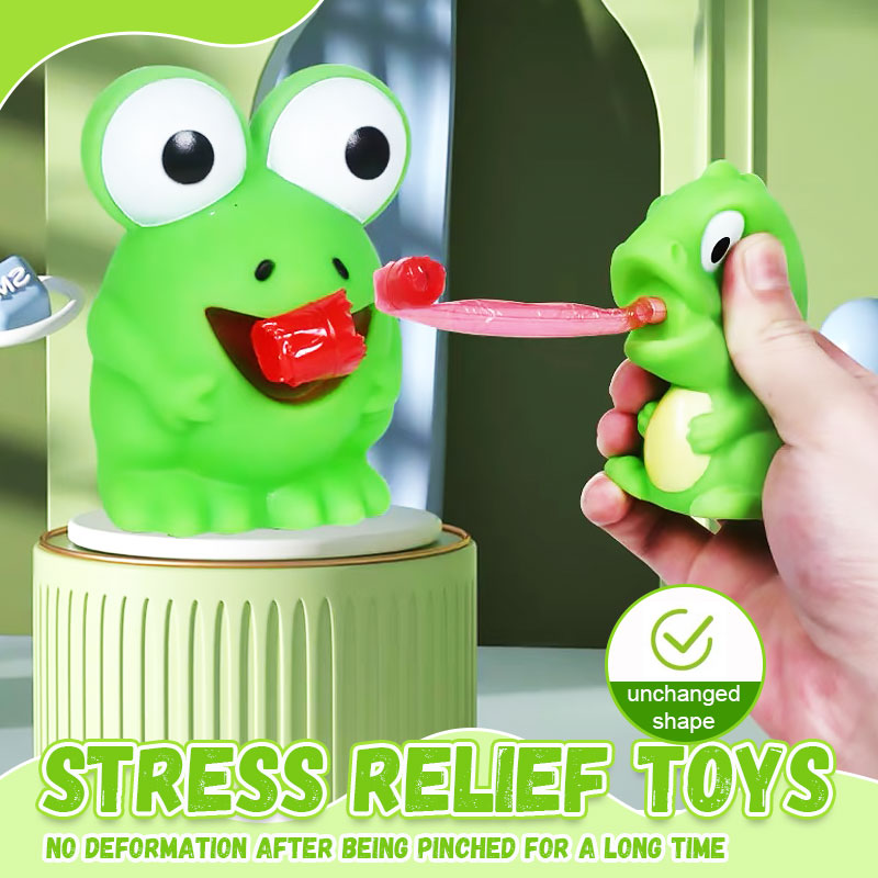 Creative Tongue-sticking-out Frog Squishy Toy
