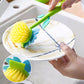 Flower Shaped Long Handle Kitchen Scrubber