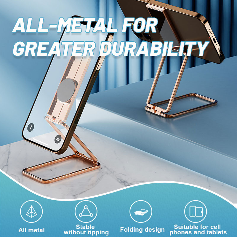 📱 Multifunctional Rotatable Metal Folding Mobile Phone Holder 📱