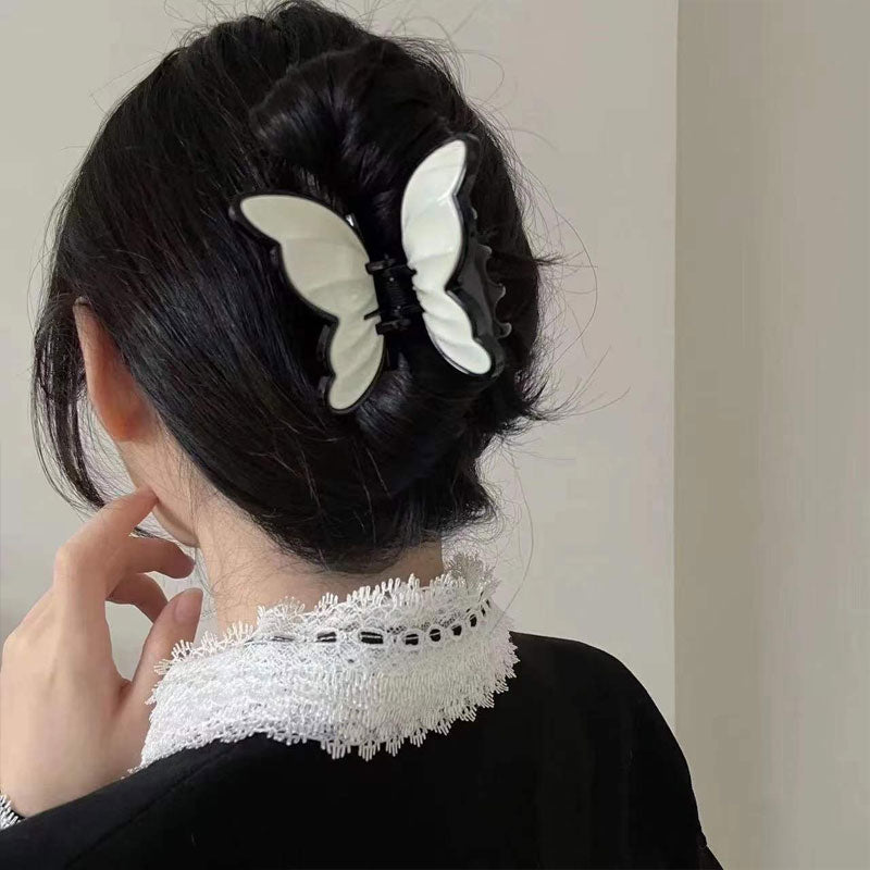 Vintage French Acrylic Butterfly Hair Clip