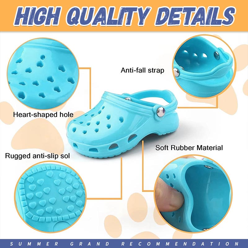 Summer Dog Shoes with Rugged Anti-Slip Sole 4Pack/2Pairs