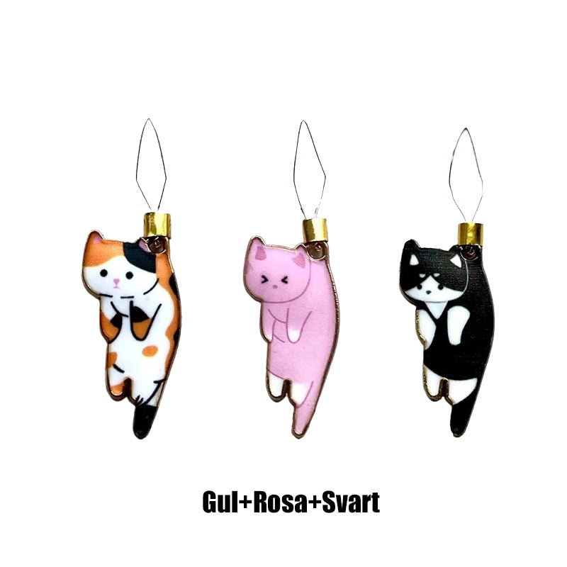 Tegneserie Katt Nål Tråder/Mini cartoon kitten manual threading artifact