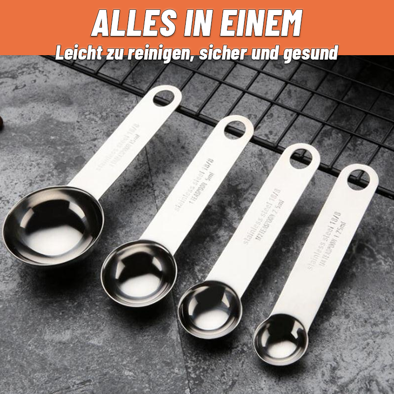 Messlöffelset aus Edelstahl/Stainless steel measuring spoon set