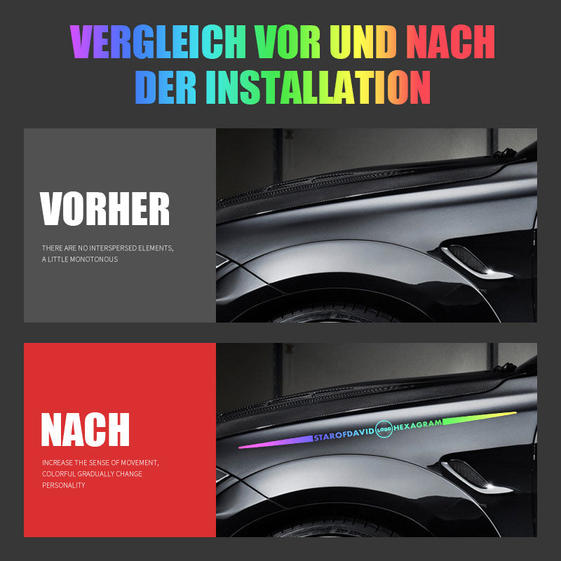 Hochreflektierender Autoaufkleber für die Motorhaube
