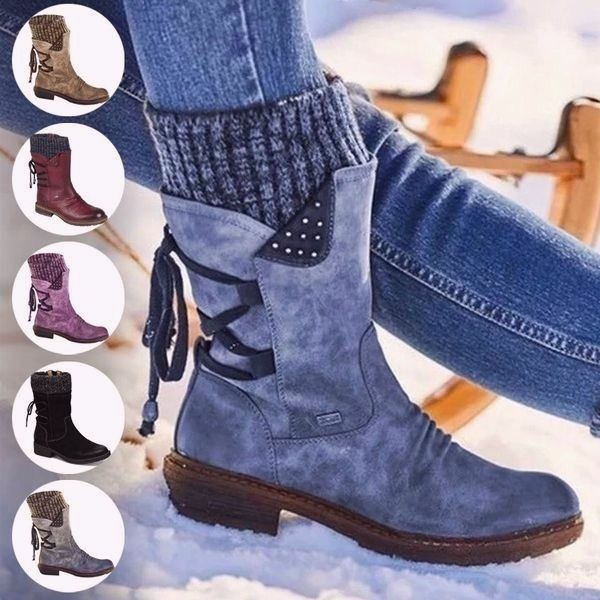 Comfortable Low Heel Mid-Calf Women's Boots