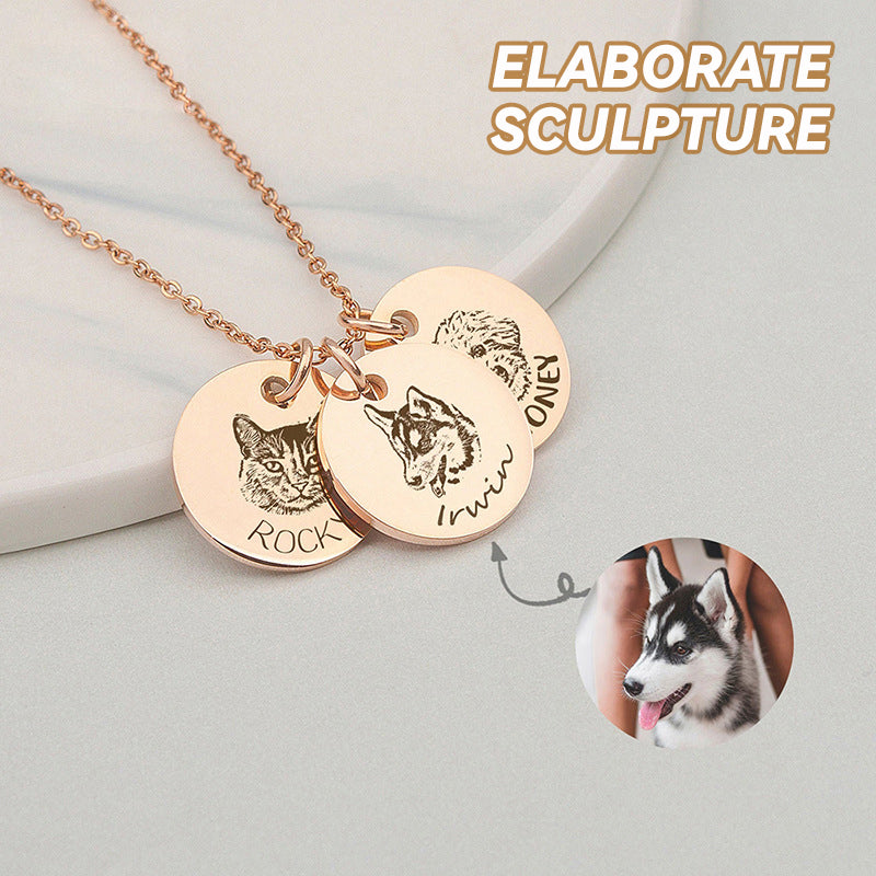 Custom Pet Portrait Necklace