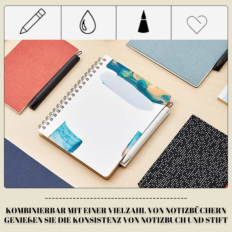 Wird mit magnetischem Stifthalter und Gelstift geliefert