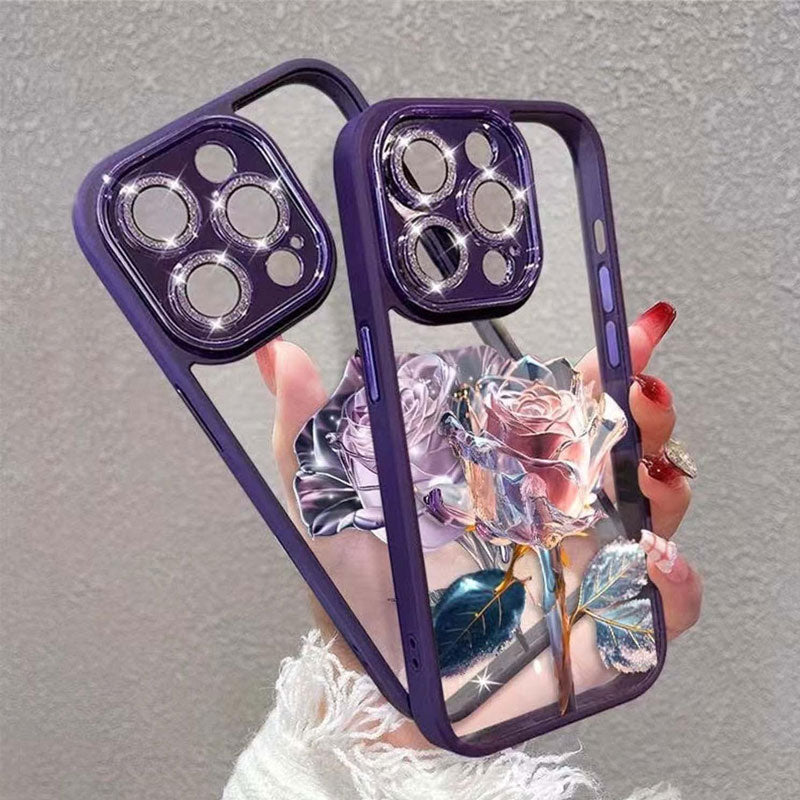 Purple Rose Transparent Phone Case