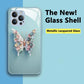 3D Butterfly Pattern Glass Phone Case