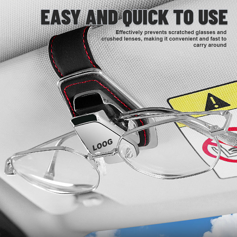 Suede Leather Glasses Clip