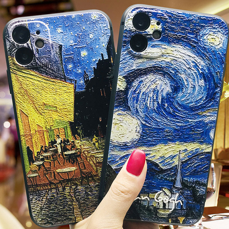 Embossed Oil Painting Mobile Phone Case