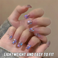 Glass Diamond Manicure Nails