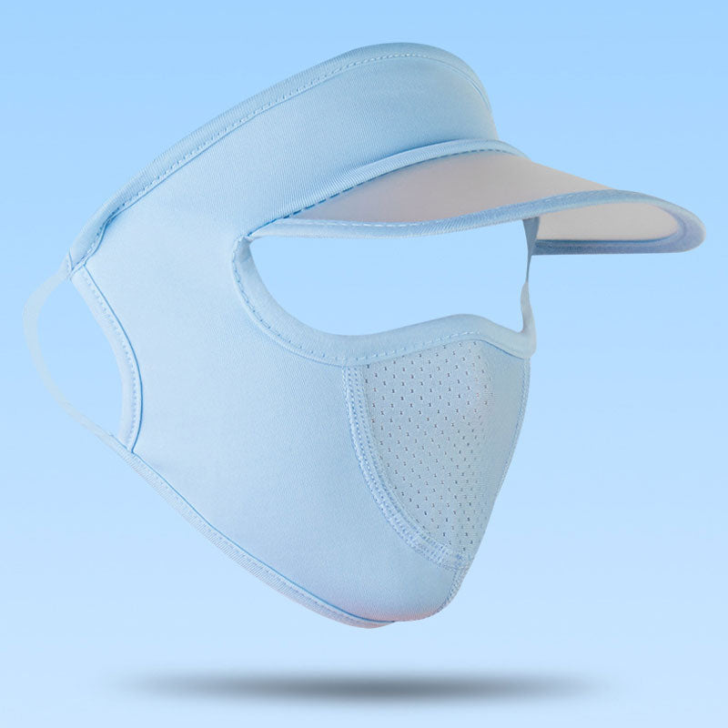 Sunscreen Mask With Brim Ice Silk Thin Sunshade Mask