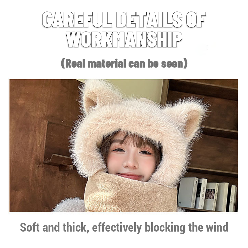 Cute Fox Three-In-One Hat