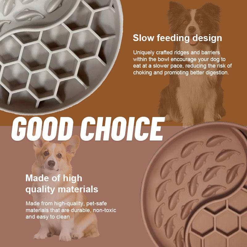 Anti-choking Slow Food Dog Bowl Plates
