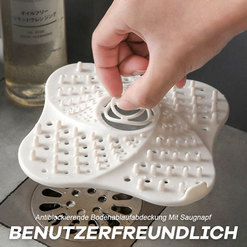Antiblockierende Bodenablaufabdeckung Mit Saugnapf（2er-Pack）/Anti-blocking floor drain cover with suction cup (2 pieces)